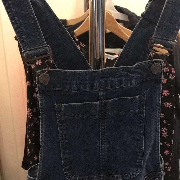 J. Crew Factory Classic Denim Overall, In All Day Stretch XXS. Straight leg - Picture 8 of 14